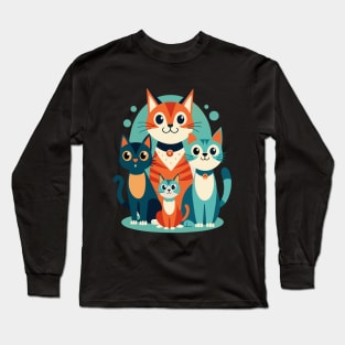 Cats Family Long Sleeve T-Shirt